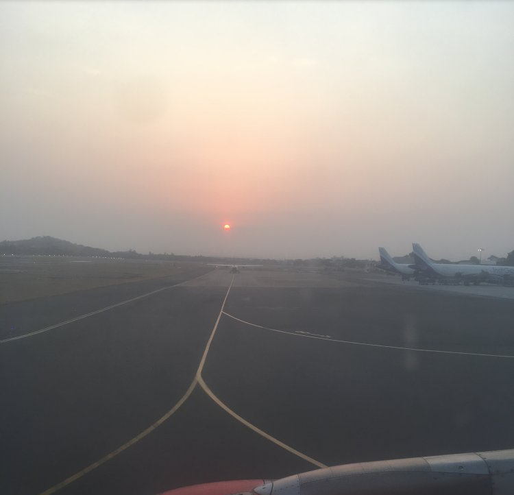DAY 1 CHENNAI AIRPORT SUNRISE